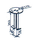 Halter für Mast zum Einbetonieren
