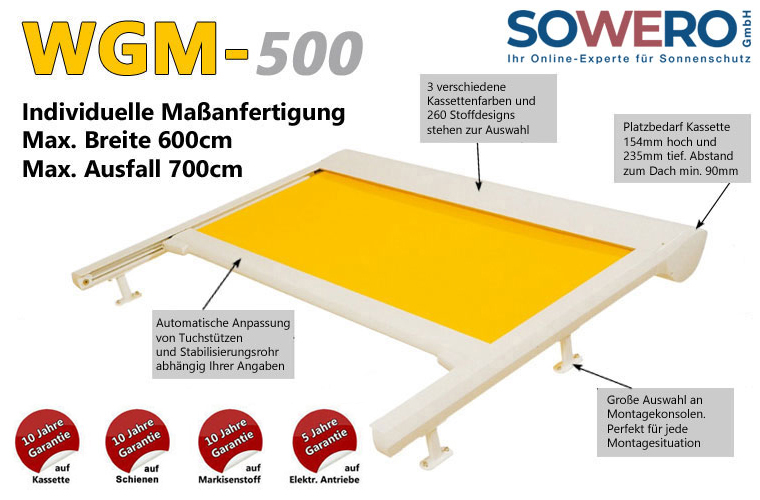 Sowero Wintergartenmarkise WGM-500