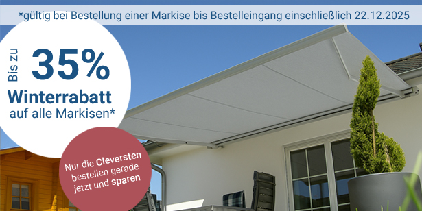 Winteraktion Markisen für Balkon und Terrasse 