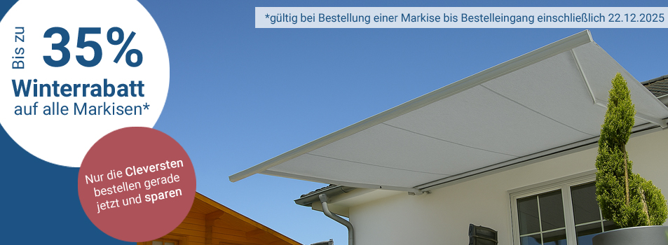 Winteraktion Markisen für Balkon und Terasse 