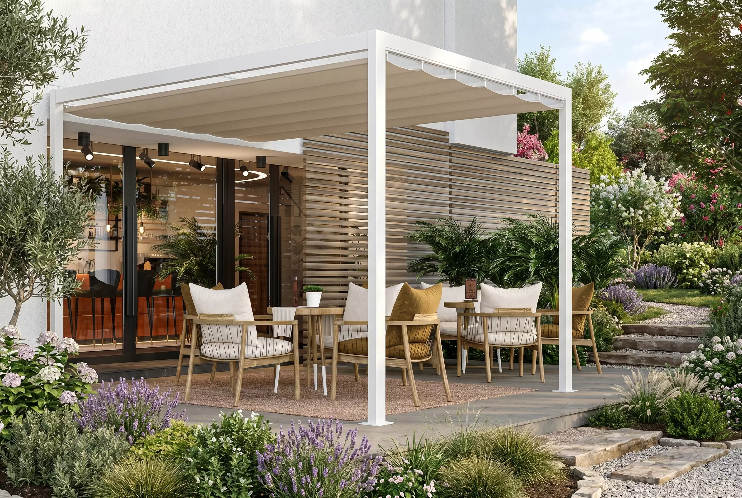 Pergola Saki mit Flachdach