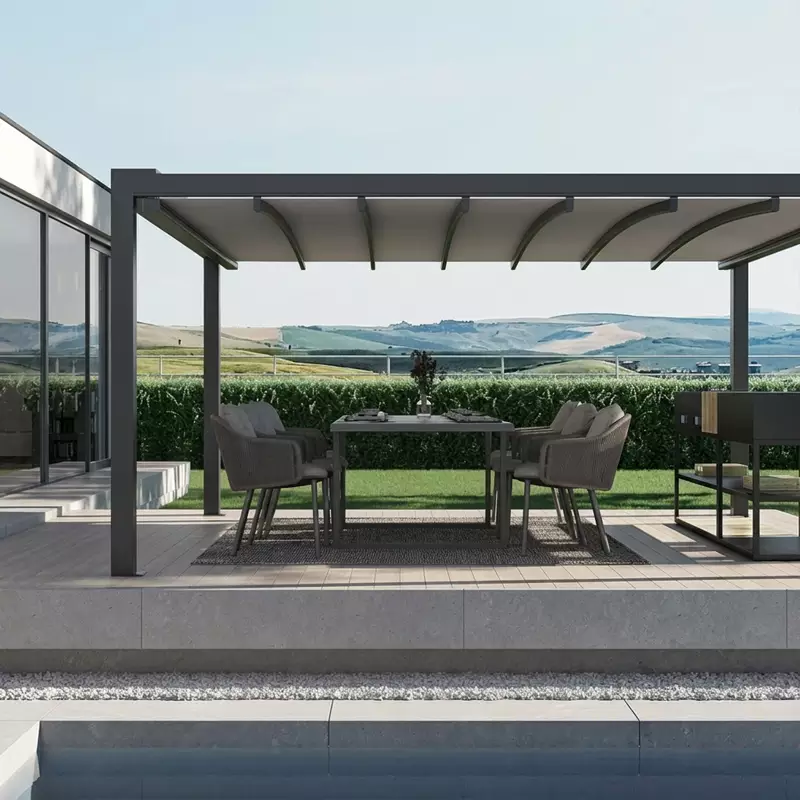Pergola mit Flachdach Keplan