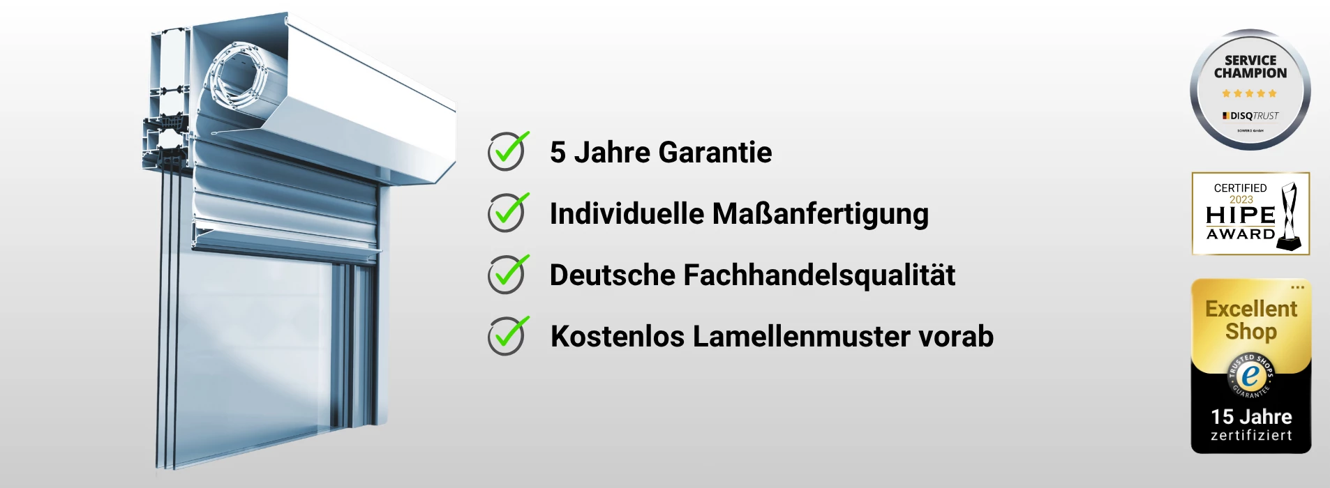 Rollladen für Fenster und Türen