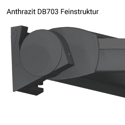 Kassettenfarbe Anthrazit DB703 Feinstruktur