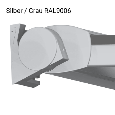 Kassettenfarbe Silber / Grau RAL 9006