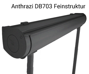 Gestellfarben der Fallarmmarkise FLM-150 Anthrazit DB703 Feinstruktur RAL 