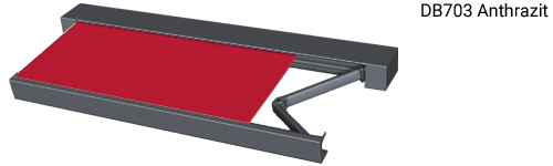 Gestellfarben der Terrea K50 DB703 Anthrazit HWF