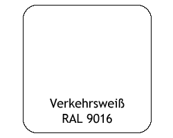 Kastenfarbe der ZIPLINE Verkehrsweiß RAL 9016