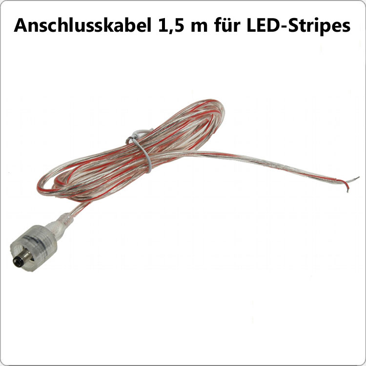 Anschlusskabel für LED-Stripes IP44 1,5 m lang Bild 1