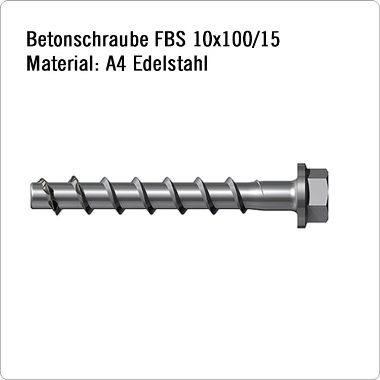 Fischer Betonschraube FBS 10x100/15 US A4