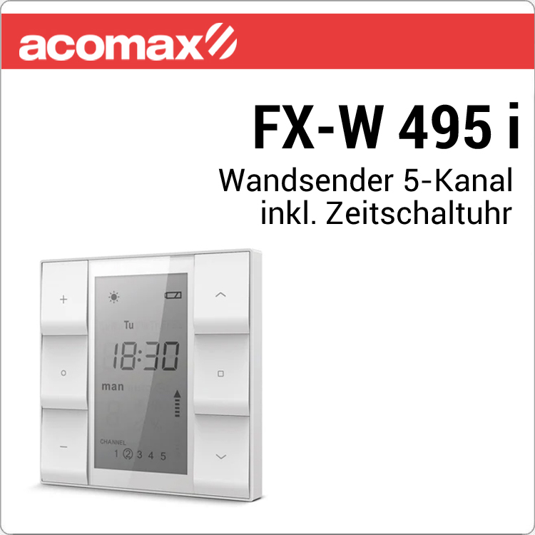 FX-W 495 i ACOMAX Funk-Wandsender 5-Kanal  Astro Time Bild 1
