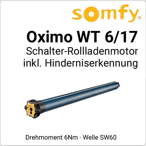 Somfy Oximo 50 WT 6/17 Rollladenmotor SW60