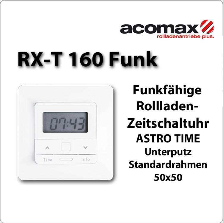 RX -T 160 Zeitschaltuhr  Astrosteuerung, Funk - Unterputz
