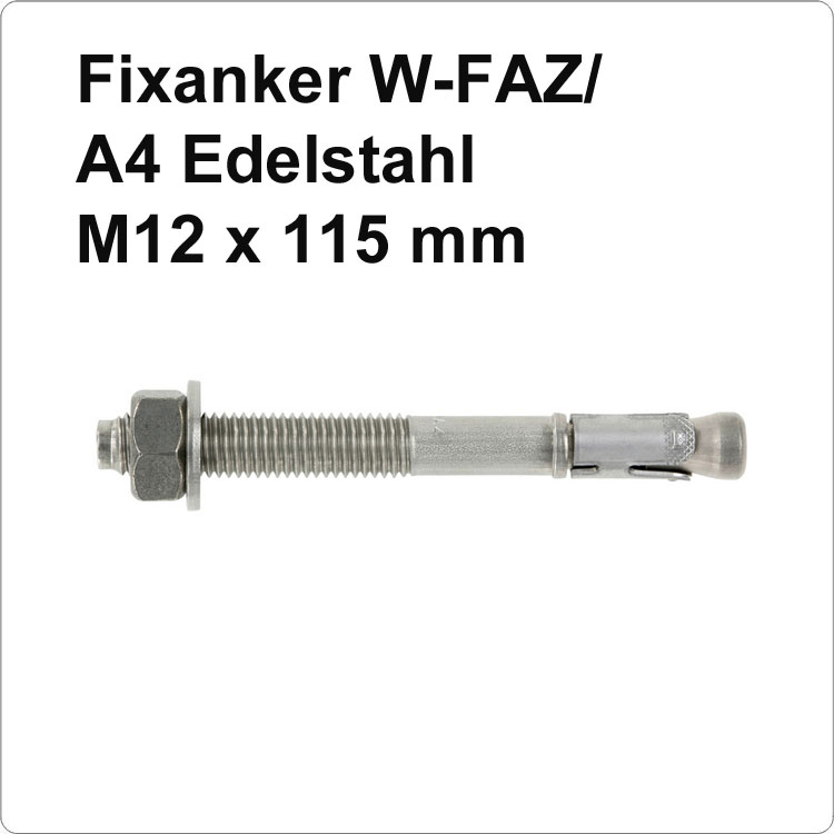 Fixanker Würth FAZ-20-40-M12x115 A4 Edelstahl Bild 1