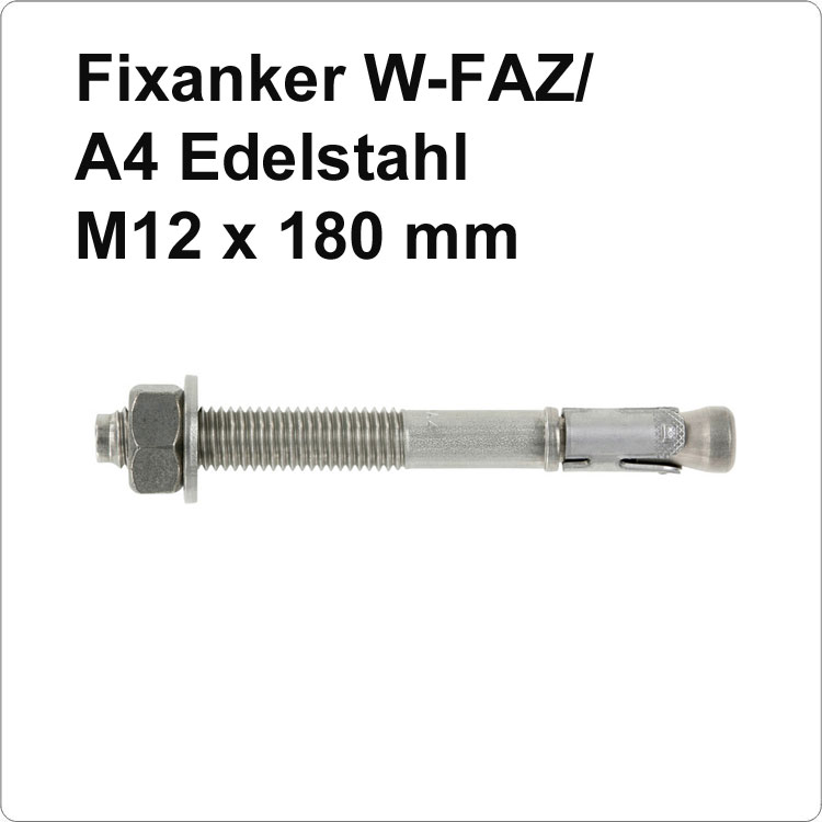 Fixanker Würth FAZ 85-105 M12x180 A4 Edelstahl Bild 1