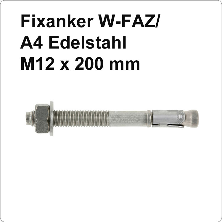 Fixanker Würth FAZ  105-125 M12x200 A4 Edelstahl