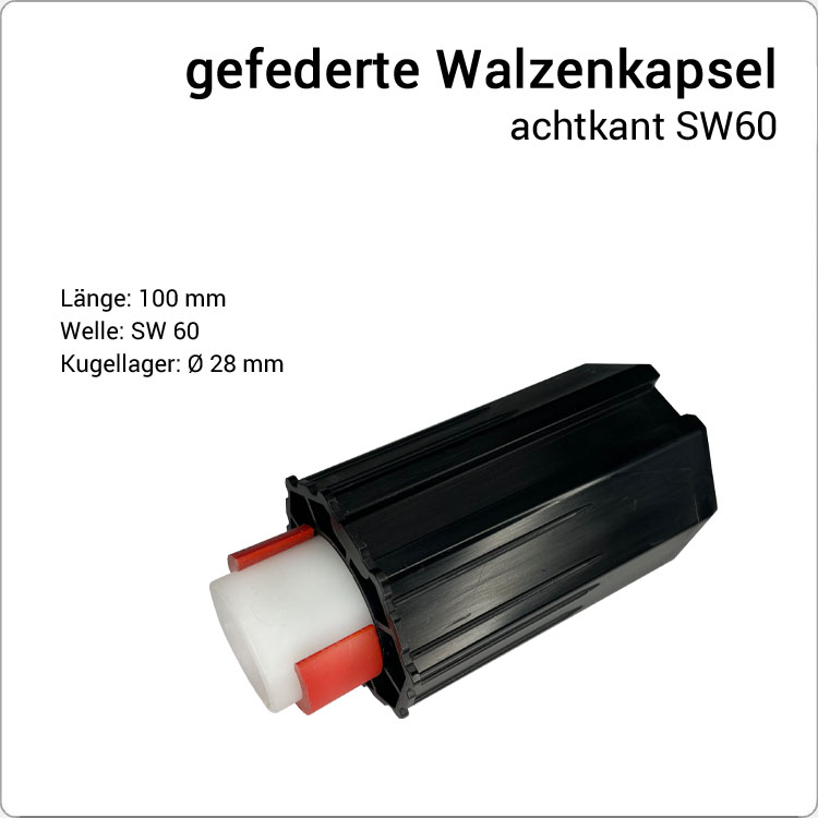 Mini-Feder-Kapsel für 8-kant 60 mm, 100 mm lang  Bild 1