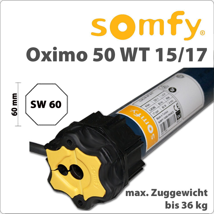 Somfy Oximo 50 WT 15/17 Rollladenmotor SW60 Bild 1
