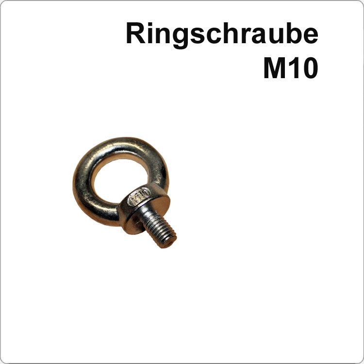 Edelstahl Ringschraube mit M10 Gewinde Bild 1
