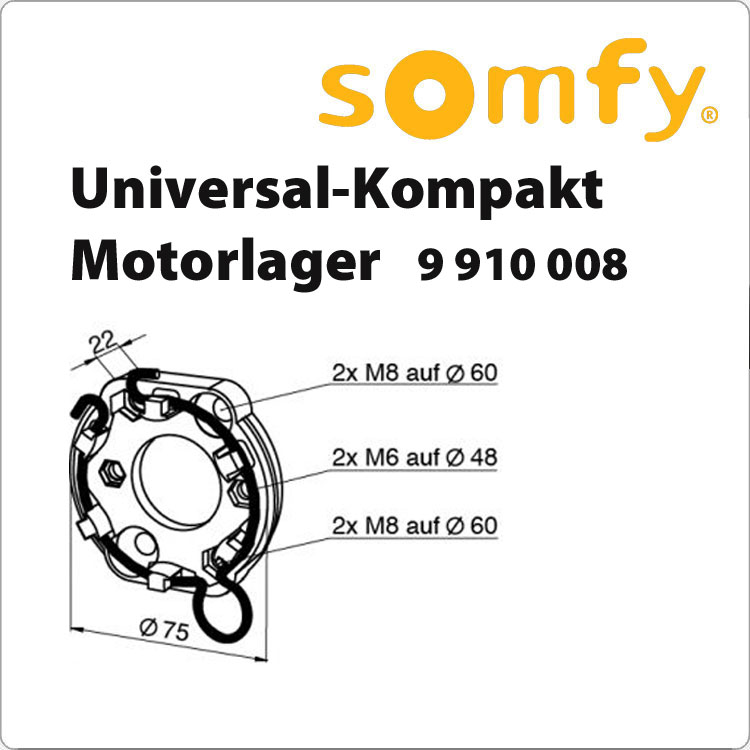 Somfy Kompakt Antriebslager  (9910008) Bild 1