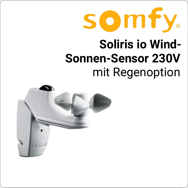 SOMFY Soliris io Wind-Sonnen-Sensor 230V mit Regenoption