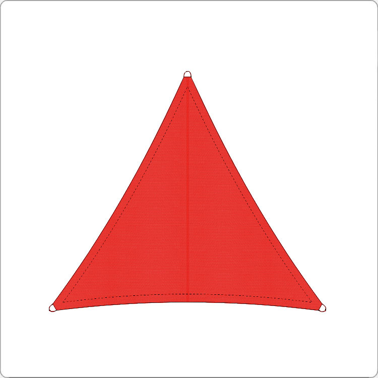 Wasserdichtes Profi-Sonnensegel 3x3x3 m Dreieck | rot Bild 1